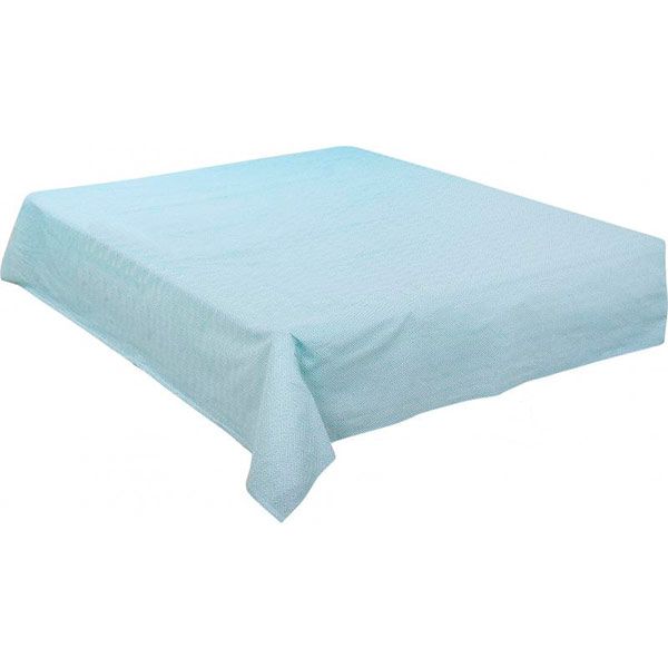 Простирадло Геометрія блакитна 240x220 см блакитний із білим La Nuit 