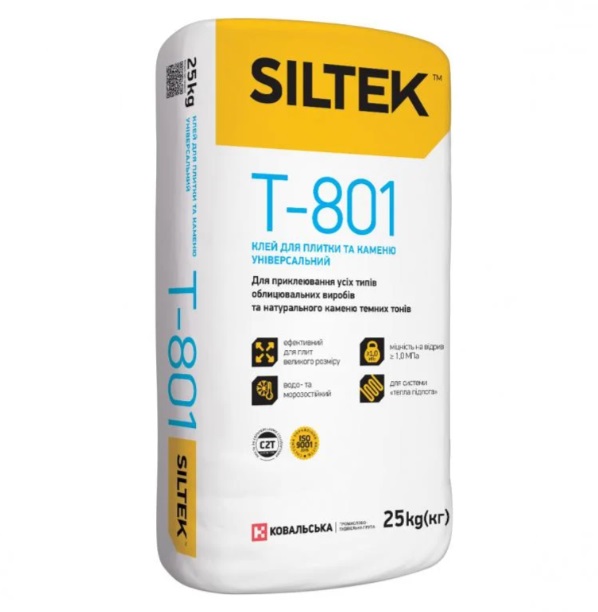 Клей для плитки Siltek Т-801 25кг