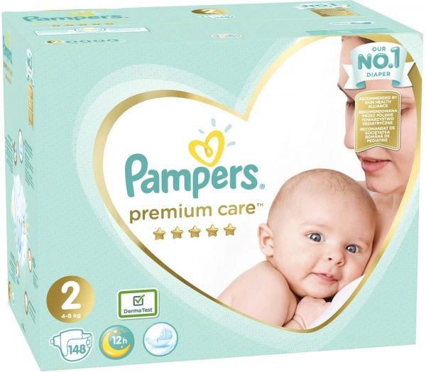 Подгузники Pampers Premium Care New Baby Mini 2 4-8 кг 148 шт.