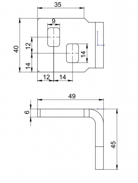 Проушина гнутая Aspect Премиум №1 закаленное