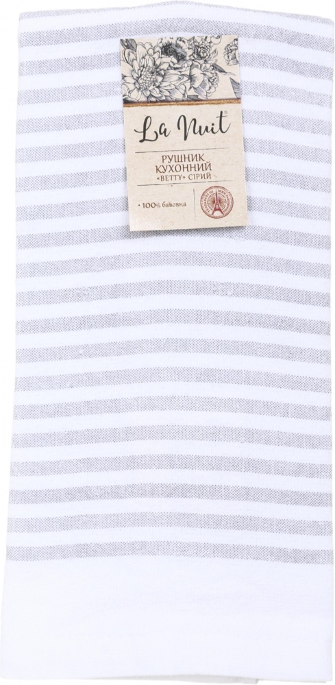 Рушник кухонний Betty 38x63,5 см La Nuit сірий