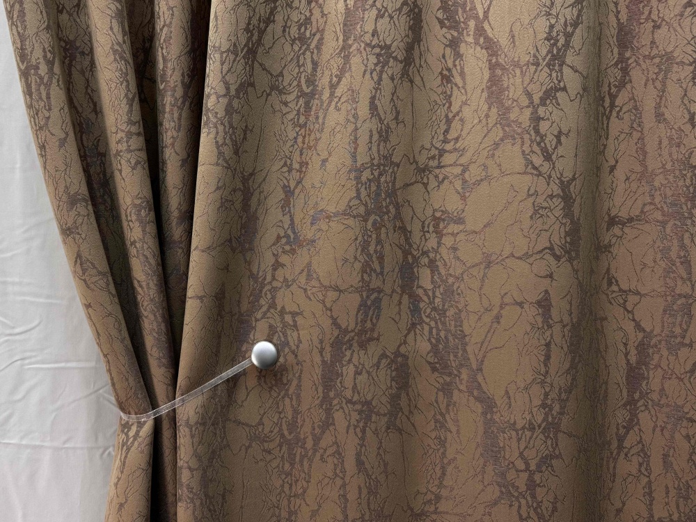 Штора Мрамор мокко 140х270 см Velvet House