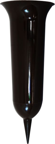 Горщик пластиковий Флакон конус круглий 1,8л чорний 