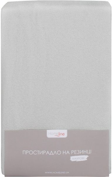 Простирадло на резинці 140x200 см світло-сірий Homeline 