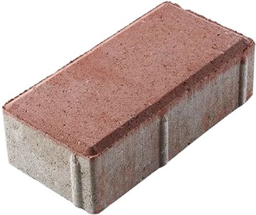Тротуарная плитка Кирпич 100х200х60 мм красный