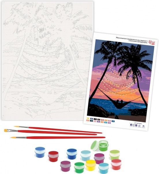 Картина за номерами Відпустка 35x45 см Rosa Start 