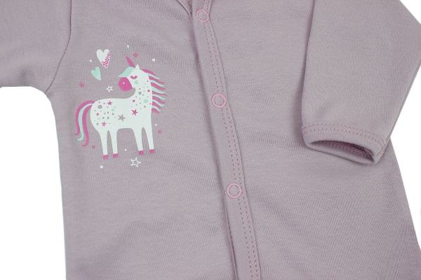 Комбинезон для девочки Luna Kids Единорог р.74 сиреневый 