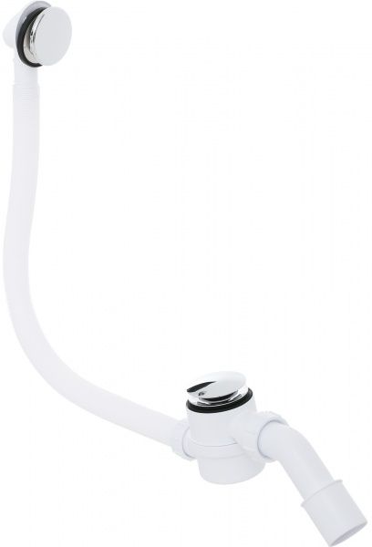 Сифон для ванны McAlpine клик-клак перелив хром, с ревизией сверху 1.1 / 2x40 / 50мм, Mcalpine HC2600CL