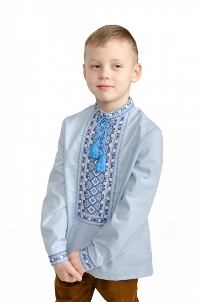 Вышиванка для мальчиков Эдельвика р.146 голубой 364-21/00 