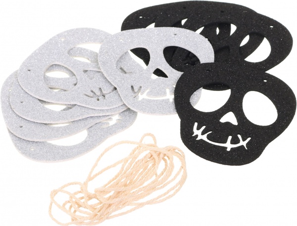 Декоративное изделие гирлянда Череп 2 м