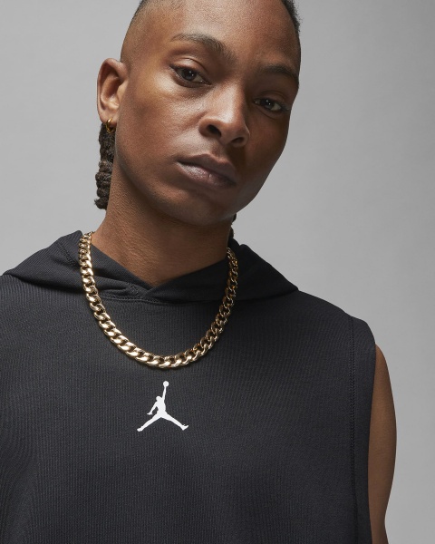 Футболка Nike M J DF SPRT CSVR FLC SL PO DZ0571-010 р.M чорний