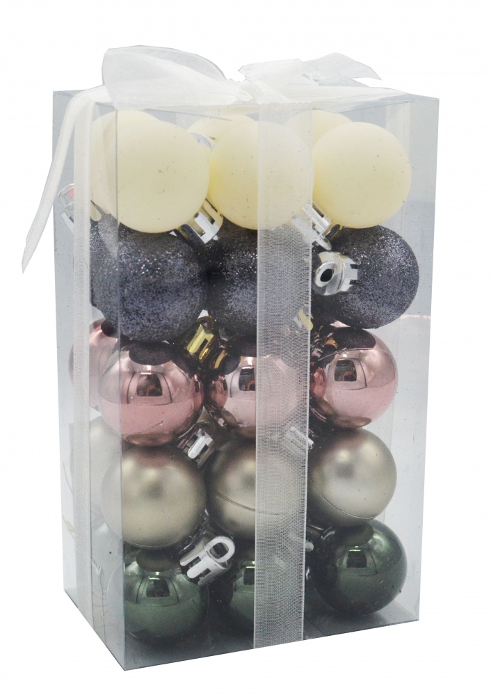 Набір ялинкових куль SYQA-0122320 d 30 мм 30 шт./уп.