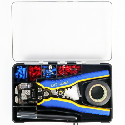 Інструмент для зняття ізоляції S&R 3 в 1 автоматичний з набором аксесуарів 580000198