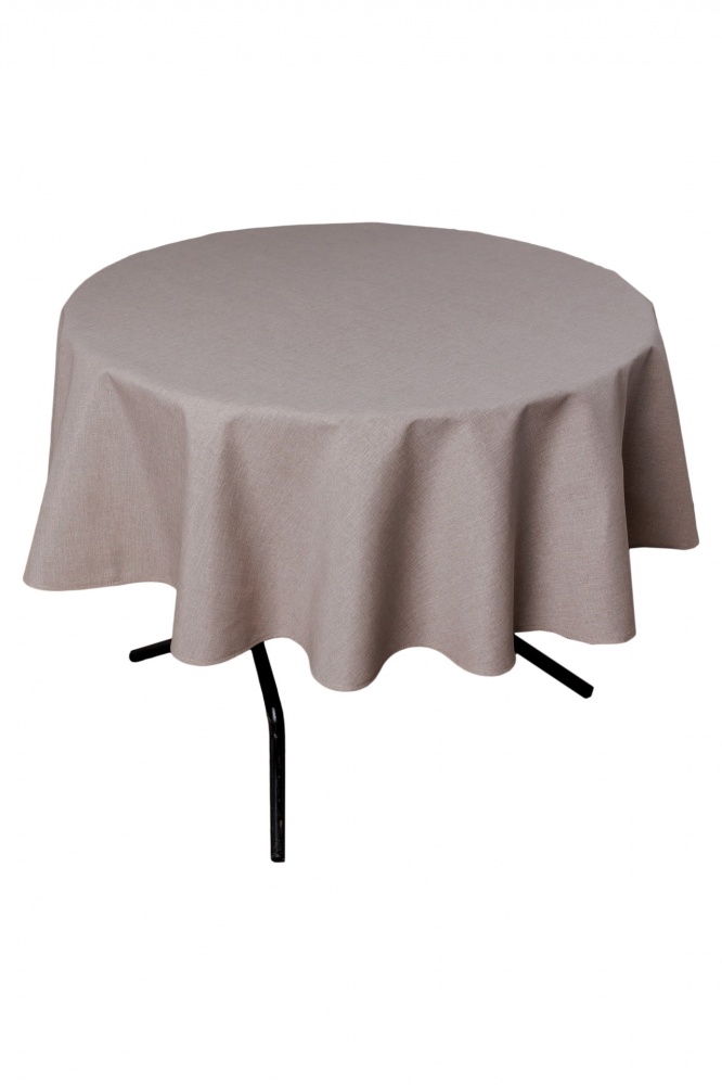 Скатерть Шанталь Ø 160 см коричневая La Nuit