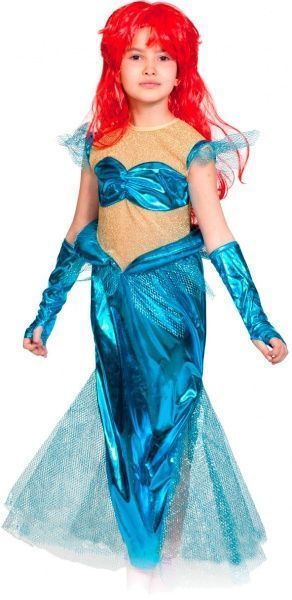 Костюм дитячий карнавальний КАРНАВАЛІЯ Русалочка р S M синій 85139, 85039 