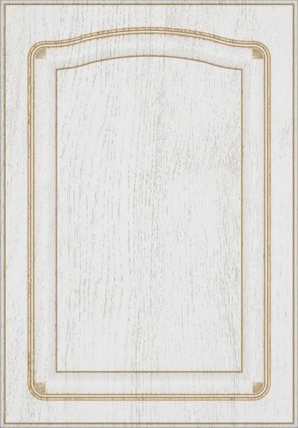 Фасад для кухні Грейд Біла текстура супермат №205 патина золото R 713x522 Ріміні лівий