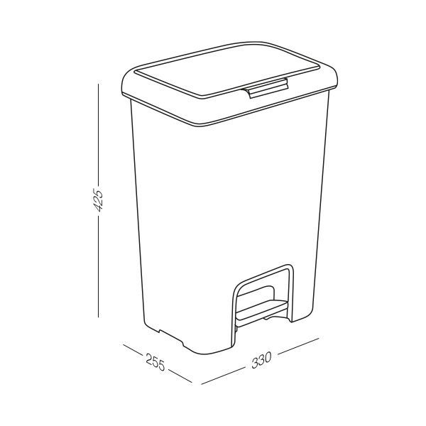 Ведро MVM BIN-03 серый 18 л серый BIN-03 18L Grey