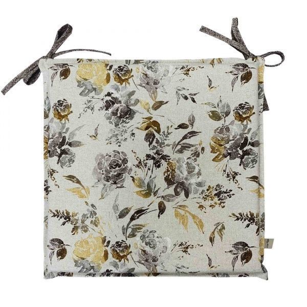 Подушка на стілець ORO Троянда коричнева 40x40 см La Nuit