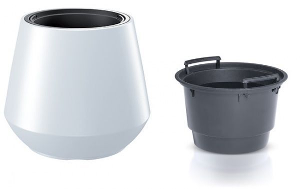 Горшок для цветов Prosperplast HEOS 395х350 мм круглый белый 