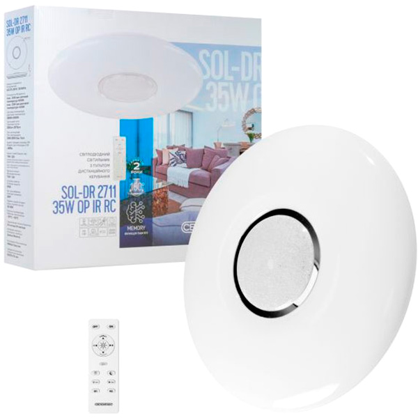 Светильник светодиодный Светкомплект SOL-DR 2711 35W OP IR RC с пультом д/у