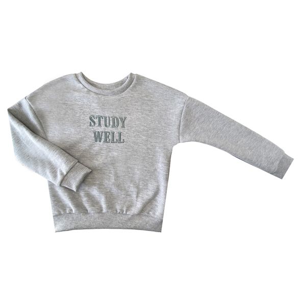 Свитшот для девочки Smil р.152 серый меланж 116514 