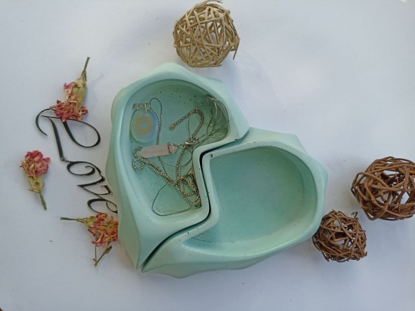 Органайзер настольный Нeart бирюзовый бетон 