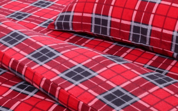 Простирадло Клітинка 220x240 см червоний La Nuit 