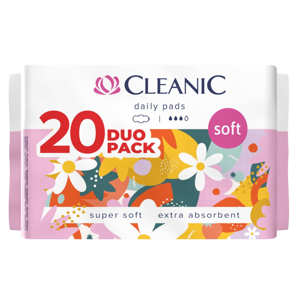 Для критичних днів Cleanic Прокладки гігієнічні денні Soft 20 шт normal 20 шт. — фото 1