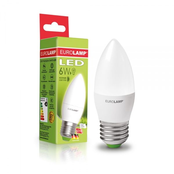 Лампа світлодіодна Eurolamp 6 Вт C37 матова E27 220 В 4000 К 
