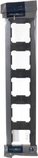Рамка HausMark Alta 5-на горизонтальная черный SNG-FRP,SQ20G5-BK