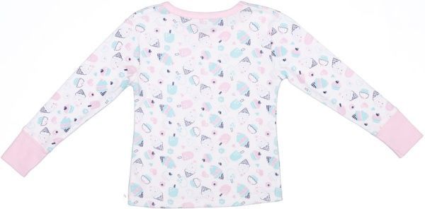 Пижама для девочек Фламинго р.104 молочный/с принтом 255-1007 