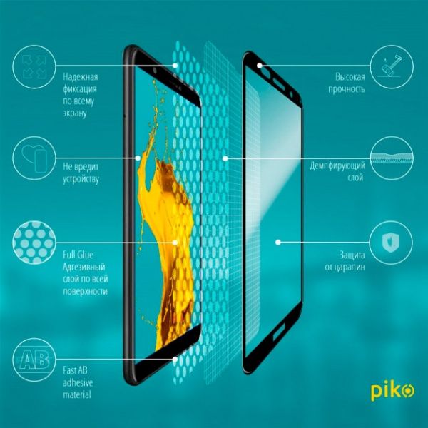 Защитное стекло Piko Full Glue для Huawei Y6p 