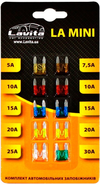 Набор предохранителей Lavita плоских LA MINI 10 шт.