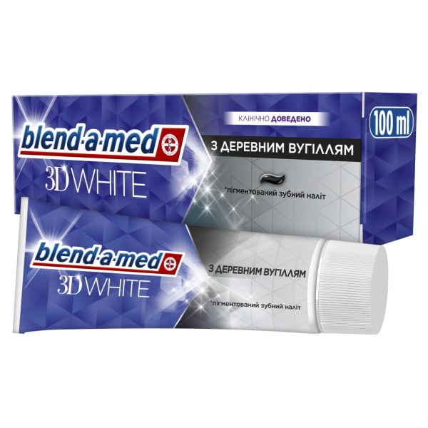 Зубная паста Blend-a-Med 3D White Древесный уголь 100 мл