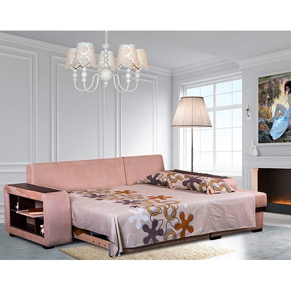 Диван угловой Портленд Vаvilon 03 правый 2550x1700x820 мм коричневый 