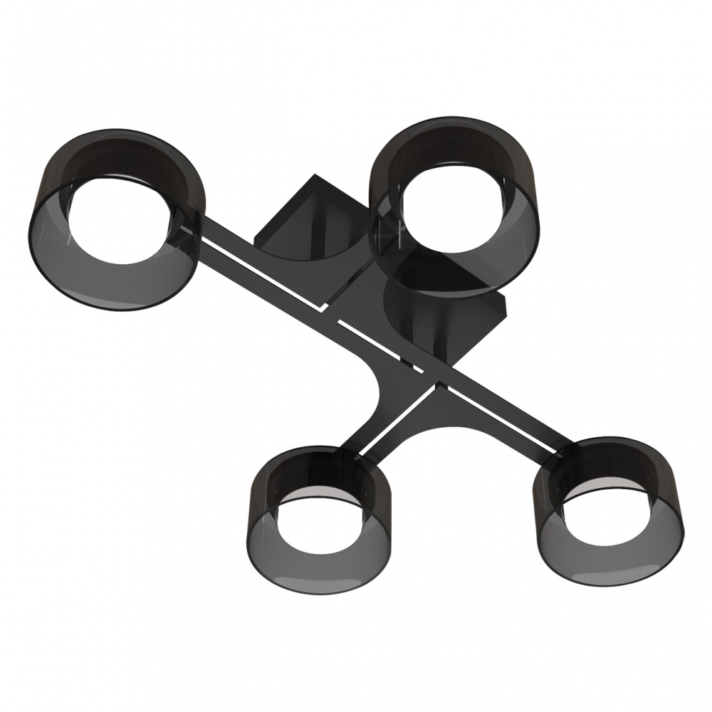 Люстра потолочная Hopfen SAGA-GX-4-CL BK 4xGX53 черный