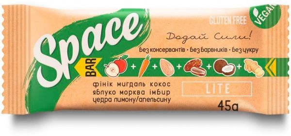 Батончик SpaceBar Орехово-фруктовый 45 г (Lite) 
