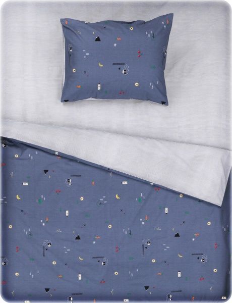 Комплект постельного белья Modern 1,5 серый с синим 