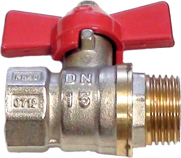 Кран шаровой Valvo DN 15 1/2 бабочка
