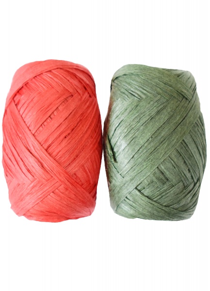 Набір стрiчок для пакування червона сіра 19291 2 шт. 0,5 см 10 м червоний 