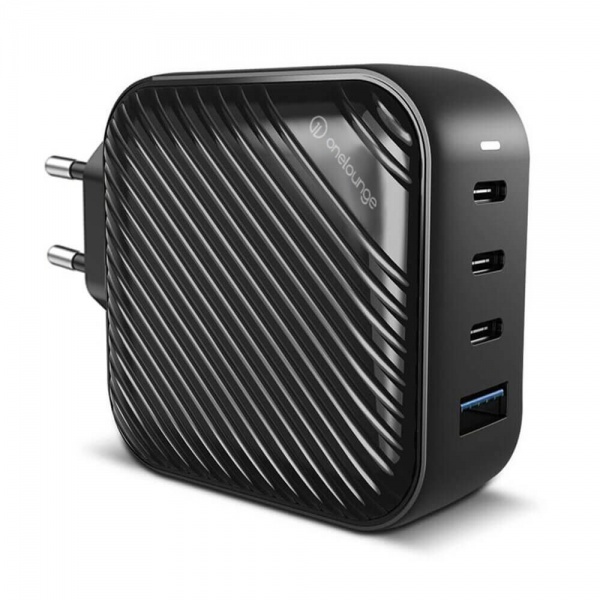 Зарядний пристрій OneLounge 1Power GaN 100W 3xUSB-C + USB-A для MacBook | iPhone | iPad 