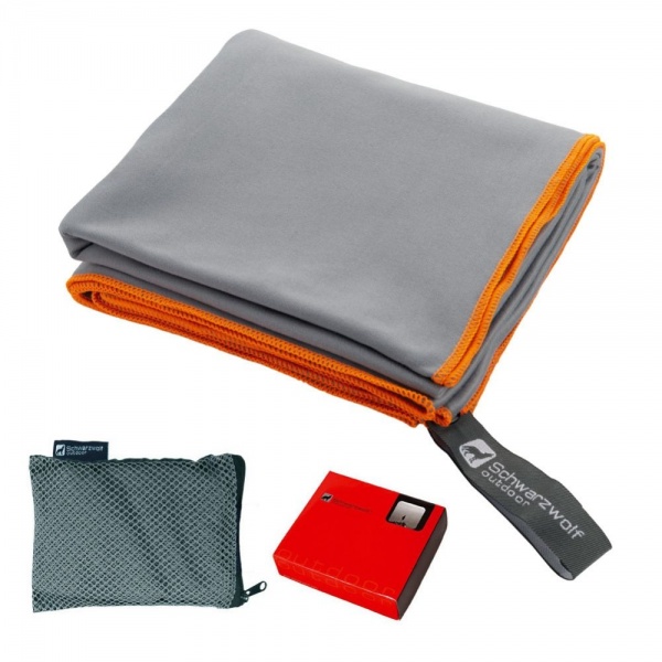 Рушник спортивний з міркофібри MALAREN 65x140 см сірий Schwarzwolf 