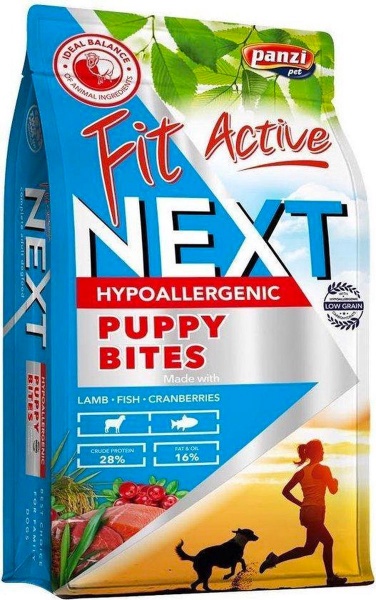 Корм сухой для щенков для всех пород FitActive Next с ягненком и рыбой 3 кг