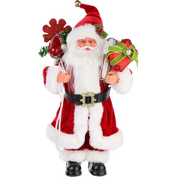 Декоративна фігура Дід Мороз червоний TM-16029E 30 см