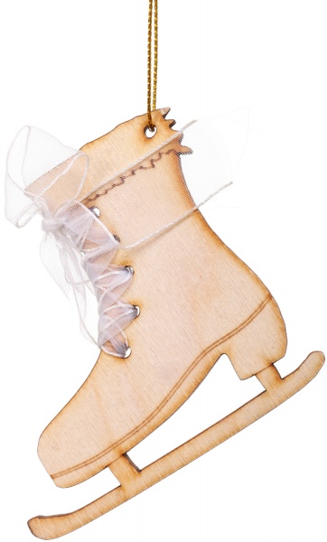 Елочная игрушка Коньки с лентой 5730 7 см 