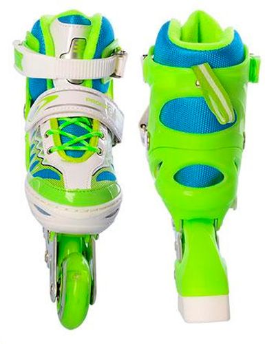 Роликовые коньки Profi раздвижные Ролики A 4122-S-GR A4122-S-GR р. 34 зеленый