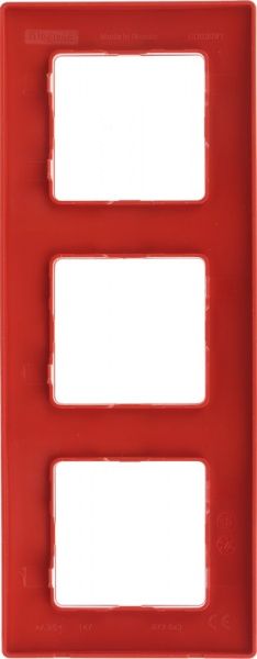 Рамка трехместная Legrand Etika универсальная красный 672533