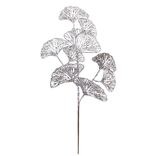 Гілочка декоративна YES! Fun срібло глітер 62 см 973882 