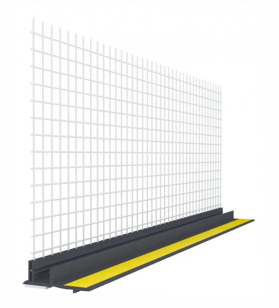 Профіль віконний примикаючий із сіткою Masterplast THERMOMASTER W-PROF ANTRACIT 6х9 мм 2,5 м