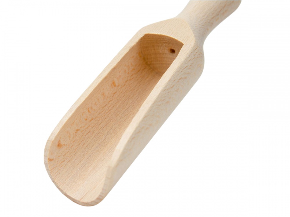 Совок для сыпучих продуктов Жива деревянный бук 14х3,5 см